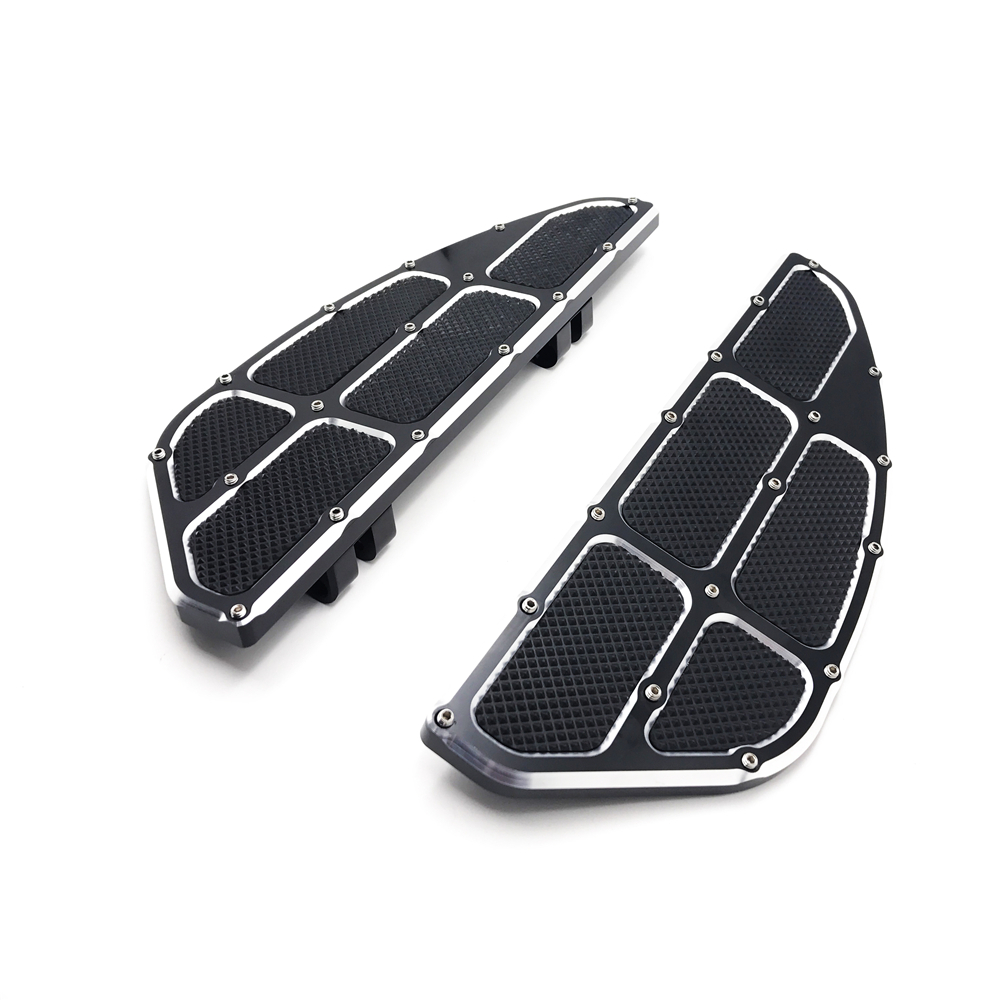 HTTMT FB002R Alumnium Front Driver Stretch Floorboard FootRest Compatible with Harley Touring 86-16 Pair